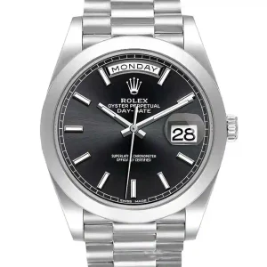black dial of the watch
