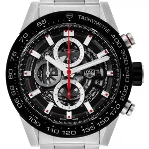 skeleton dial of the watch