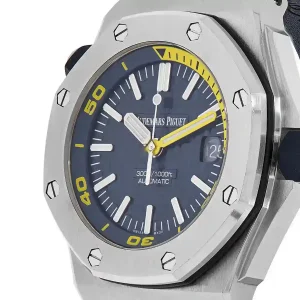 Blue dial of the watch