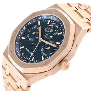 blue dial of the watch