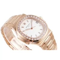 side view of the Patek Nautilus White 7122/1R-001 Replica
