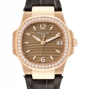 brown dial of the watch