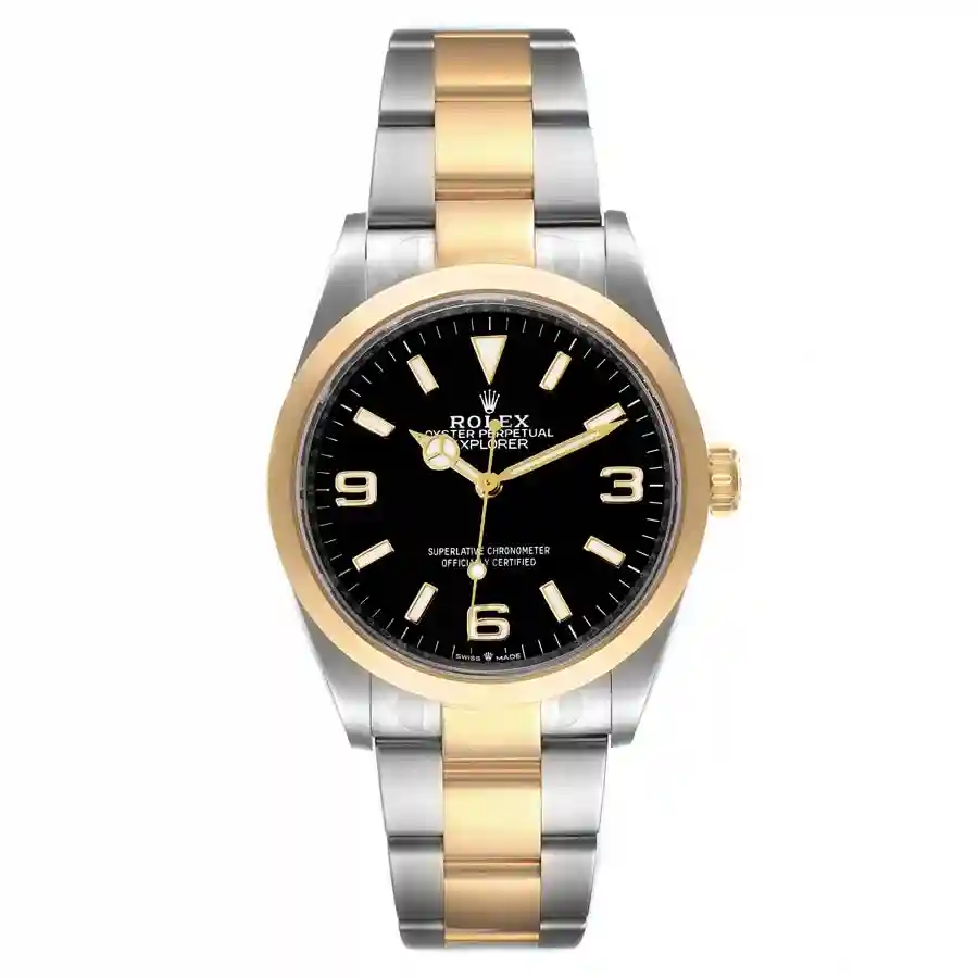 rolex-explorer-i-steel-yellow-gold-black-dial-replica-124273-unworn-42509_58f85 Rolex Explorer 2021 Replica