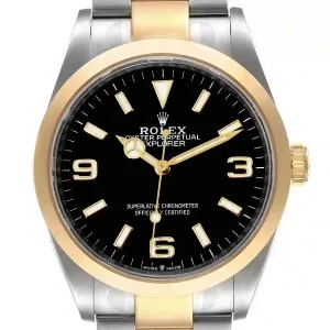 Black dial of the watch