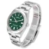 side view of the Rolex Oyster Perpetual Green Replica