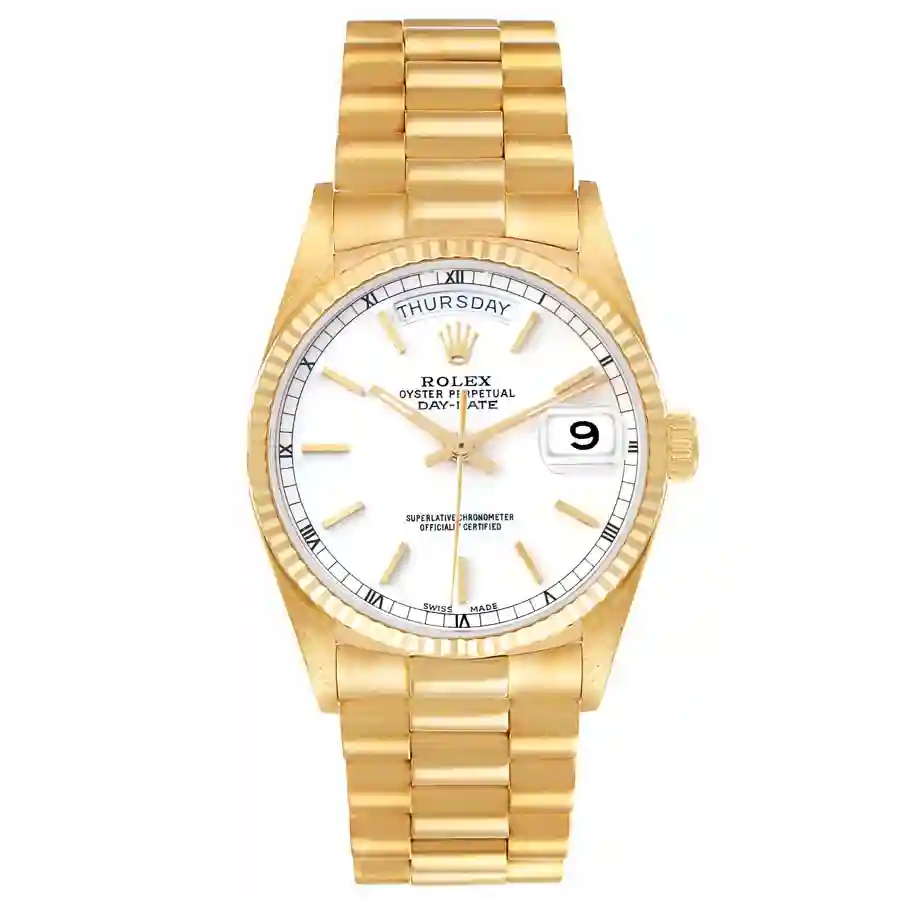 rolex-president-day-date-36mm-yellow-gold-white-dial-replica-18038 Rolex Ivory Replica