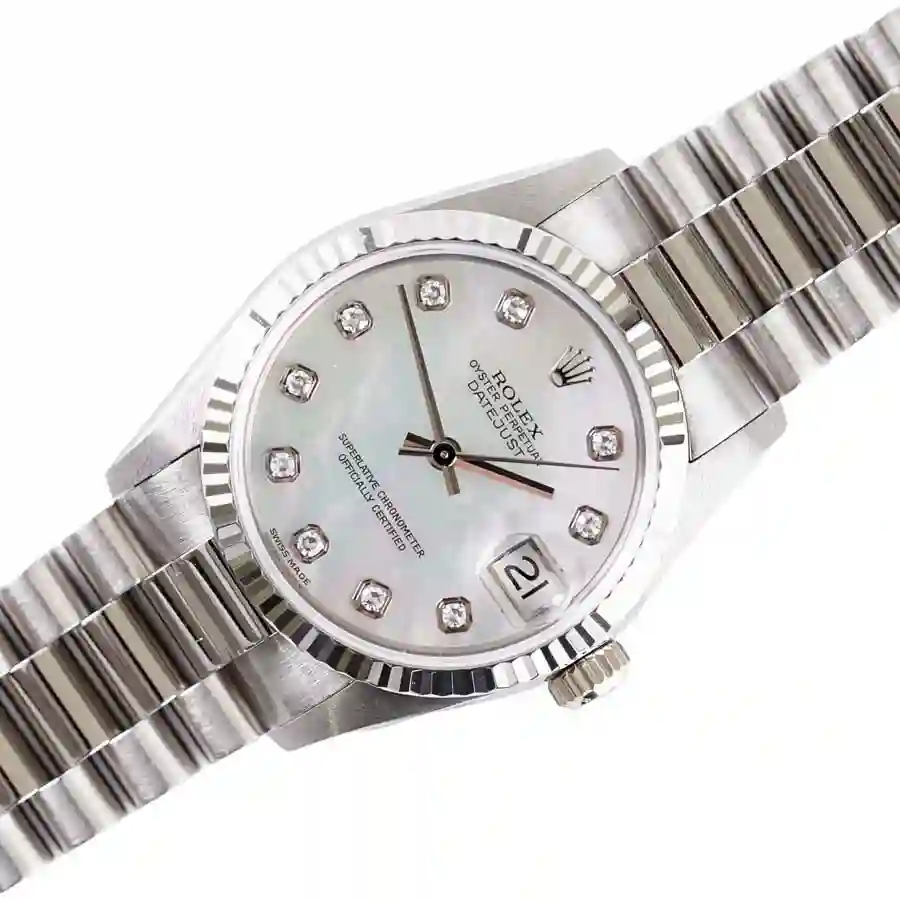 Steel bezel of the Rolex Datejust Ladies 179179 Replica