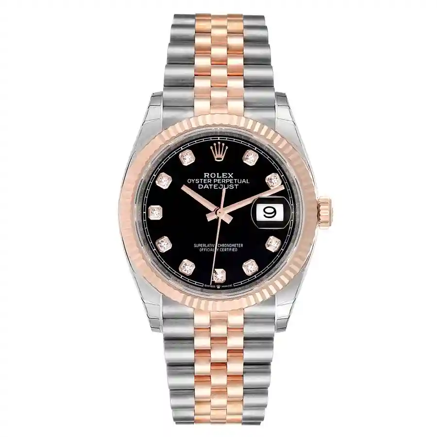 rolex-datejust-black-diamond-dial-steel-everose-gold-watch-126231-unworn-28425_4f691 Rolex 126231 Replica